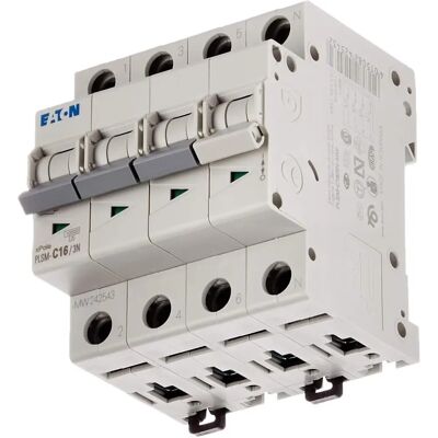 EATON 242543 - Interruptor automático - 3 polos + neutro - 16A - C EATON 242543 - Interruptor automático - 3 polos + neutro - 16A - C