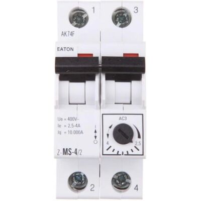 Eaton Electric Interruptor de protección del motor - 248396 z-ms-4,0/2- 2,5 4A 2P Eaton Electric Interruptor de protección del motor - 248396 z-ms-4,0/2- 2,5 4A 2P