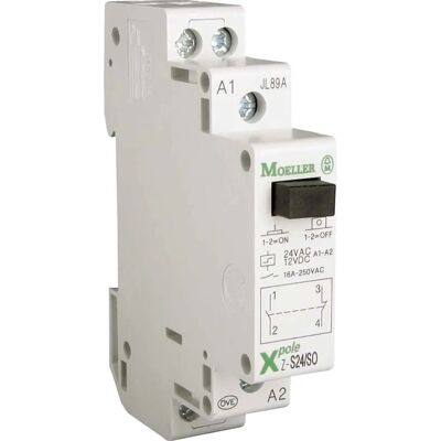 Eaton Z-S24/SS Relais-Schalter - 2 Kontakte, 16A, 250V, DIN Montage Eaton Z-S24/SS Relais-Schalter - 2 Kontakte, 16A, 250V, DIN Montage