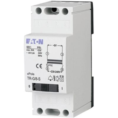 Transformador de timbre Eaton TR-G3/18 - 4V, 8V, 12V, 2A Transformador de timbre Eaton TR-G3/18 - 4V, 8V, 12V, 2A