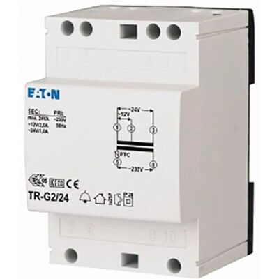 Eaton Y7-272484 Transformador - 230V, 12V/24V, 1.9W, 2A Eaton Y7-272484 Transformador - 230V, 12V/24V, 1.9W, 2A