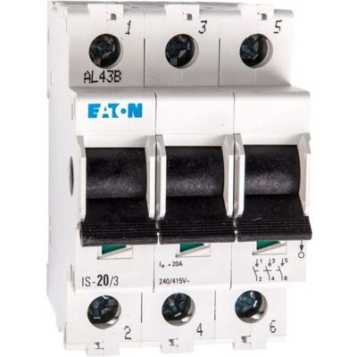 Eaton Hauptschalter - 3-polig 20A - IP40 Eaton Hauptschalter - 3-polig 20A - IP40