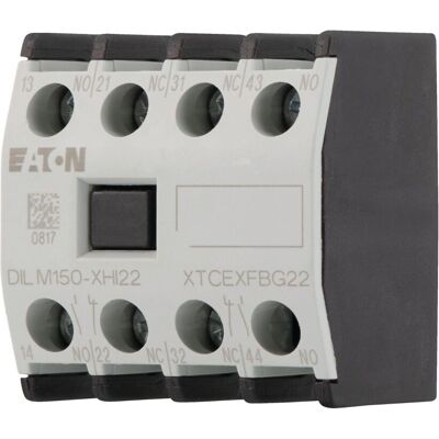 Eaton DILM150-XHI22 Hilfskontakt - 4 Kontakte, Frontmontage, 6A Eaton DILM150-XHI22 Hilfskontakt - 4 Kontakte, Frontmontage, 6A