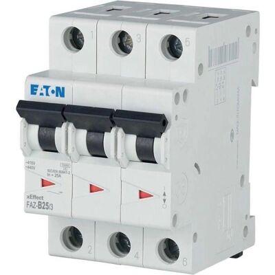 Disyuntor Eaton FAZ-B25/3 - 3P, 25A, Curva B Disyuntor Eaton FAZ-B25/3 - 3P, 25A, Curva B