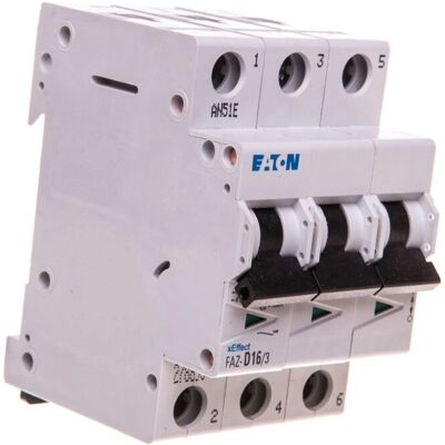 Eaton FAZ-D16/3 - Leitungsschutzschalter 3p 16A D-Kurve Eaton FAZ-D16/3 - Leitungsschutzschalter 3p 16A D-Kurve