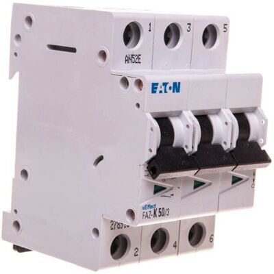Eaton 3-poliger 50A Leitungsschutzschalter - K Typ Eaton 3-poliger 50A Leitungsschutzschalter - K Typ