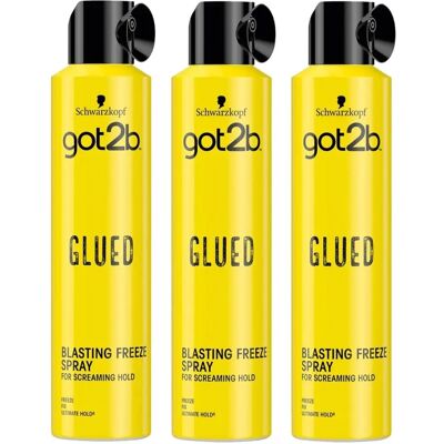 Schwarzkopf - Got2b Spray Adhesive - 3x300 ml - Pack - Publicité Schwarzkopf - Got2b Spray Adhesive - 3x300 ml - Pack - Publicité