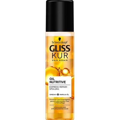 Schwarzkopf - Gliss Kur Oil Nutritive Express Repair-Balsam - Oil Nutritive - Publicité Schwarzkopf - Gliss Kur Oil Nutritive Express Repair-Balsam - Oil Nutritive - Publicité