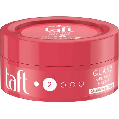 Schwarzkopf Taft Brillance & Éclat Gel Cire Végétalien 24h Fixation Style 75ml - Gel Cire pour Cheveux - Publicité Schwarzkopf Taft Brillance & Éclat Gel Cire Végétalien 24h Fixation Style 75ml - Gel Cire pour Cheveux - Publicité