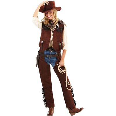 buttinette Cowgirl-Weste für Damen, braun - Gr. 40/42 - Western-Weste buttinette Cowgirl-Weste für Damen, braun - Gr. 40/42 - Western-Weste