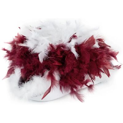 buttinette Karnevalshut mit Federn - Unisex, Bordeaux/Weiß/Rot - 57/58, 59/60 - Hut buttinette Karnevalshut mit Federn - Unisex, Bordeaux/Weiß/Rot - 57/58, 59/60 - Hut