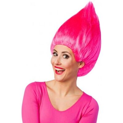 Orlob Verkleidung - Pink - Lustige Trollperücke für Erwachsene Orlob Verkleidung - Pink - Lustige Trollperücke für Erwachsene