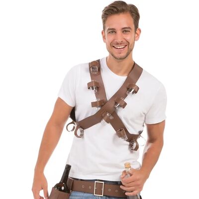 Buttinette Mexico Leder-Tequila-Glashalter - Verstellbarer Gürtel Buttinette Mexico Leder-Tequila-Glashalter - Verstellbarer Gürtel