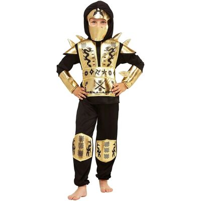 buttinette Kinder Ninja-Kostüm, schwarz/gold - Gr. 116/128 buttinette Kinder Ninja-Kostüm, schwarz/gold - Gr. 116/128