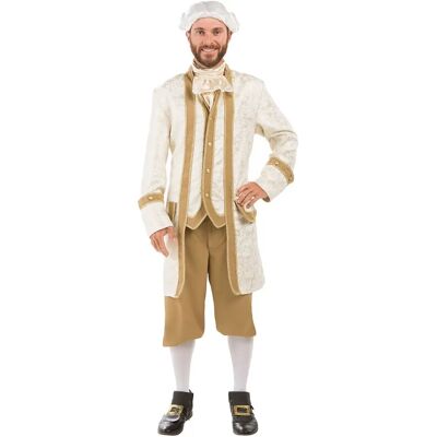 buttinette Barock Kostüm für Herren - Creme/Gold - Gr. 58/60 - Unisex buttinette Barock Kostüm für Herren - Creme/Gold - Gr. 58/60 - Unisex