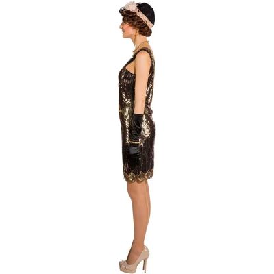 buttinette Schwarzes/Kupfernes Charleston-Kleid - Unisex buttinette Schwarzes/Kupfernes Charleston-Kleid - Unisex