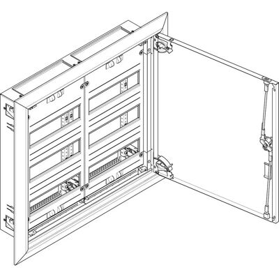 ABN UK23 - Gabinete distribuidor - 2x3 filas, 110mm profundo ABN UK23 - Gabinete distribuidor - 2x3 filas, 110mm profundo