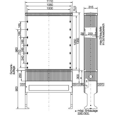 ABN SL132VT - Bodenmontierter Verteilerschrank - IP43 ABN SL132VT - Bodenmontierter Verteilerschrank - IP43