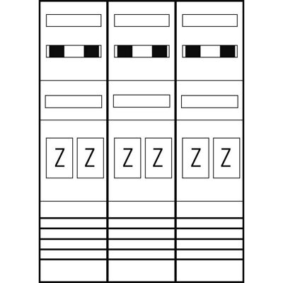 ABN EZ37860 - Zählerverteiler mit 6 Zählerplätzen - IP20 ABN EZ37860 - Zählerverteiler mit 6 Zählerplätzen - IP20