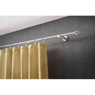 Gardinenstange GOOD LIFE 'PUNTA' - 240cm, Grau, 1 Läufig Gardinenstange GOOD LIFE 'PUNTA' - 240cm, Grau, 1 Läufig