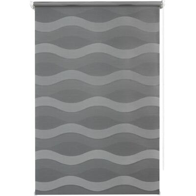 GOOD LIFE WAVE Doppelrollos 150x60cm grau - Ohne Bohren GOOD LIFE WAVE Doppelrollos 150x60cm grau - Ohne Bohren
