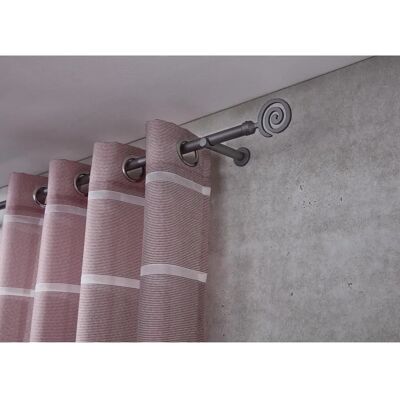 GOOD LIFE Espiral Gardinenstange - 400cm, grau, 1 läufig, Metall GOOD LIFE Espiral Gardinenstange - 400cm, grau, 1 läufig, Metall