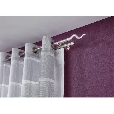GOOD LIFE Sepa Doppel-Gardinenstange - Silber, 240cm, 2 Läufe GOOD LIFE Sepa Doppel-Gardinenstange - Silber, 240cm, 2 Läufe