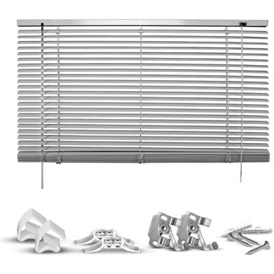 Good Life Matti Aluminium-Jalousien - 160cm, Silber, Einseitig, 40cm - Jalousien Good Life Matti Aluminium-Jalousien - 160cm, Silber, Einseitig, 40cm - Jalousien