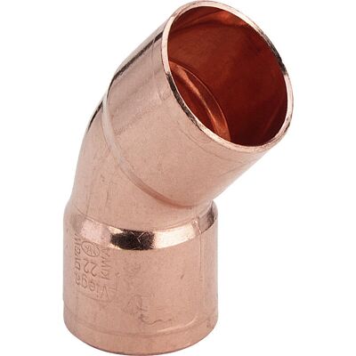 Viega 95041 Curva in rame - Angolo di 45°, Diametro 42mm - Curva di tubo Viega 95041 Curva in rame - Angolo di 45°, Diametro 42mm - Curva di tubo