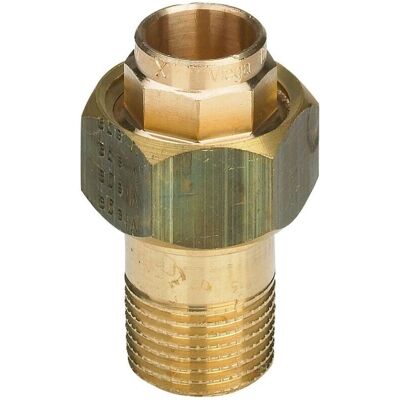 Viega 109042 Raccordo tubo - Ottone/bronzo al silicio, 18mm x R 1/2, Guarnizione conica Viega 109042 Raccordo tubo - Ottone/bronzo al silicio, 18mm x R 1/2, Guarnizione conica