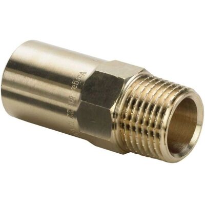 Viega Raccord de tuyau - 116767 - Laiton rouge, 22 mm, 3/4" R, Pression Viega Raccord de tuyau - 116767 - Laiton rouge, 22 mm, 3/4" R, Pression