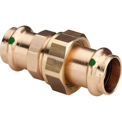 Viega 2260 54 mm - Raccord à pression - Laiton rouge / Bronze au silicium - Joint plat - SC-Contur - Publicité Viega 2260 54 mm - Raccord à pression - Laiton rouge / Bronze au silicium - Joint plat - SC-Contur - Publicité
