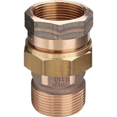 VIEGA 3 pièces bronze 15x21 joint plat Union VIEGA 3 pièces bronze 15x21 joint plat Union