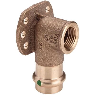 Codo de pared Viega con SC-Contur - Latón 18mm x 1/2 pulg. - Accesorios sanitarios Codo de pared Viega con SC-Contur - Latón 18mm x 1/2 pulg. - Accesorios sanitarios