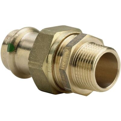 Viega Sanpress Verschraubung - 18mm R 1/2 - Bronze Viega Sanpress Verschraubung - 18mm R 1/2 - Bronze