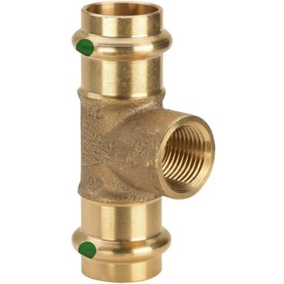 Viega T-pieza - 12 x Rp 1/2 x 12 mm - Bronce/Bronce de Silicio - Conexión en T Viega T-pieza - 12 x Rp 1/2 x 12 mm - Bronce/Bronce de Silicio - Conexión en T