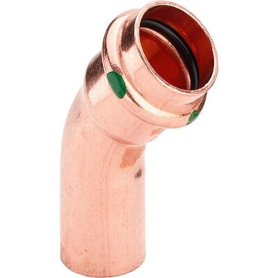 Viega Coude en Cuivre 45° 42mm - Raccord de Tuyau Viega Coude en Cuivre 45° 42mm - Raccord de Tuyau