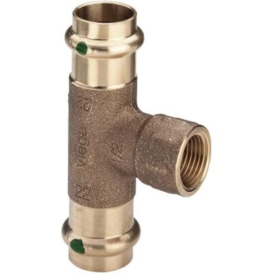 Viega Sanpress T-Stück - Bronze, 28 x Rp 3/4 x 28 mm - T-Verbindung Viega Sanpress T-Stück - Bronze, 28 x Rp 3/4 x 28 mm - T-Verbindung