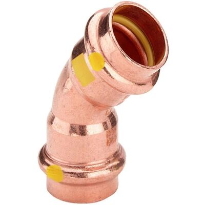 Viega Profipress G Coude en Cuivre 45° - Raccord de Tuyau Viega Profipress G Coude en Cuivre 45° - Raccord de Tuyau