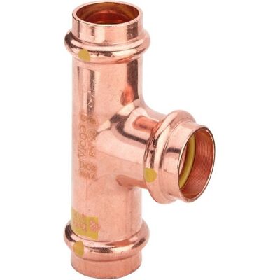 Viega Profipress G Raccord en T - Cuivre - 18x15x18 mm - Assemblage Viega Profipress G Raccord en T - Cuivre - 18x15x18 mm - Assemblage