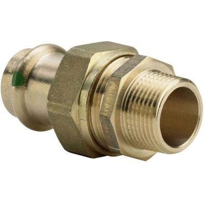 Raccordo in ottone Viega - 28mm, 3/4" - Guarnizione piatta Raccordo in ottone Viega - 28mm, 3/4" - Guarnizione piatta