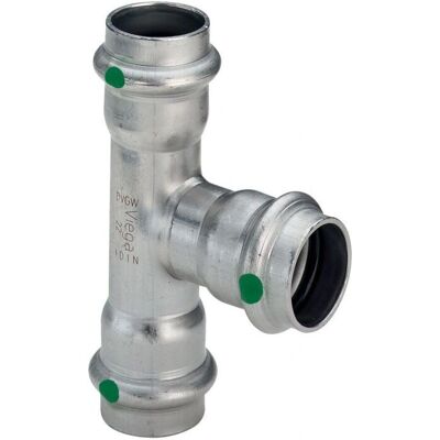 Viega Edelstahl T-Stück 15mm Sanpress Inox - Rohrverbindung Viega Edelstahl T-Stück 15mm Sanpress Inox - Rohrverbindung