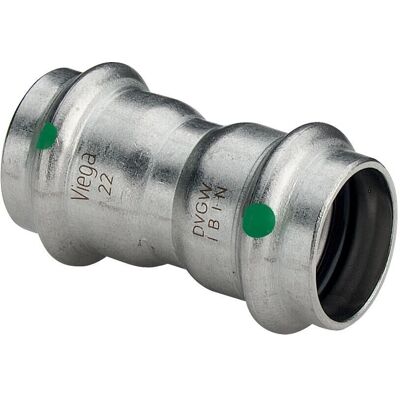 Viega Sanpress Inox Muffe 35mm - Edelstahl Viega Sanpress Inox Muffe 35mm - Edelstahl
