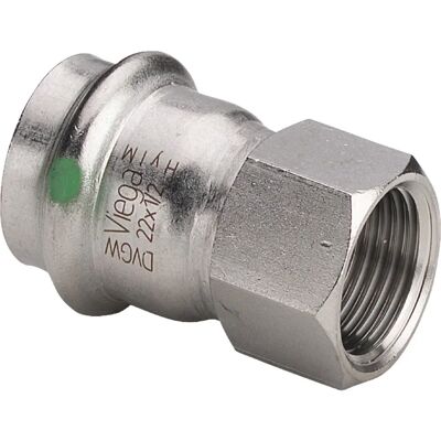 Viega 2312 - Übergangsstück - Edelstahl - 15mm x Rp 1/2 Viega 2312 - Übergangsstück - Edelstahl - 15mm x Rp 1/2