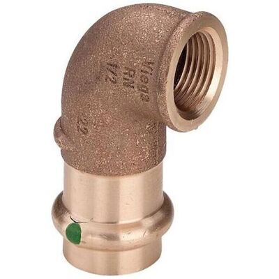 VIEGA - Coude bronze femelle 90° Ø16 - 90° - Ø16 - Coude VIEGA - Coude bronze femelle 90° Ø16 - 90° - Ø16 - Coude