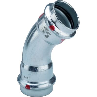 Viega Prestabo Stahl 45° Bogen - Rohrfitting Viega Prestabo Stahl 45° Bogen - Rohrfitting