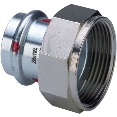 Viega Prestabo Rohrfitting - 35 mm Durchmesser G 1 1/2 Zinkbeschichteter Stahl Flachdichtung Viega Prestabo Rohrfitting - 35 mm Durchmesser G 1 1/2 Zinkbeschichteter Stahl Flachdichtung
