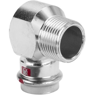 Viega Prestabo 18mm x 1/2" Angolo di tubo - Acciaio non legato Viega Prestabo 18mm x 1/2" Angolo di tubo - Acciaio non legato