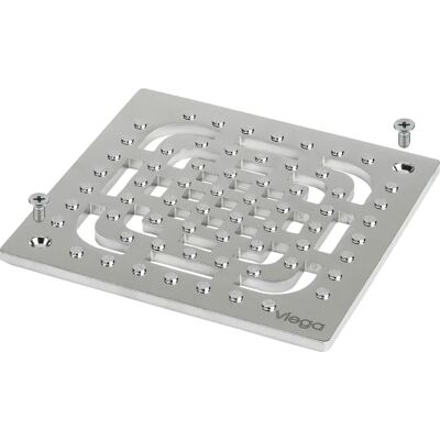 Grille de sol en acier inoxydable Viega - 143x143 mm - Antidérapante - 1500 kg - Publicité Grille de sol en acier inoxydable Viega - 143x143 mm - Antidérapante - 1500 kg - Publicité
