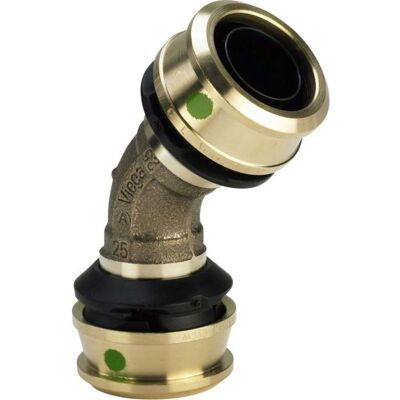 Viega Raxofix codo de 45° - Bronce, 63mm Viega Raxofix codo de 45° - Bronce, 63mm